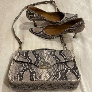 Python bag  Genuine skin.(Matching shoes also available size 8 sold separately)